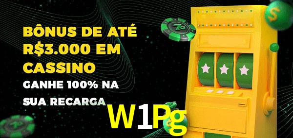 W1Pg melhor bônus de depósito
